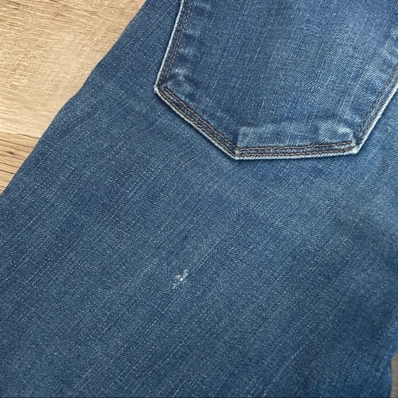 J Brand Alta Busted Distressed Knee Skinny Capri Blue Jeans Size 24 - Picture 8 of 12